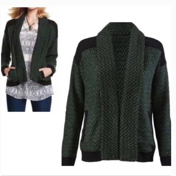 Cabi Fireside cozy chevron cardigan sweater 3015 - Picture 1 of 6